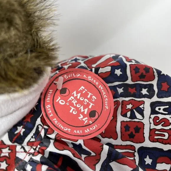 Build-A-Bear Chubby Cubby Vintage Plush‎ Teddy Pinafore Dress Shoes Has Orig Tag - Picture 2 of 15